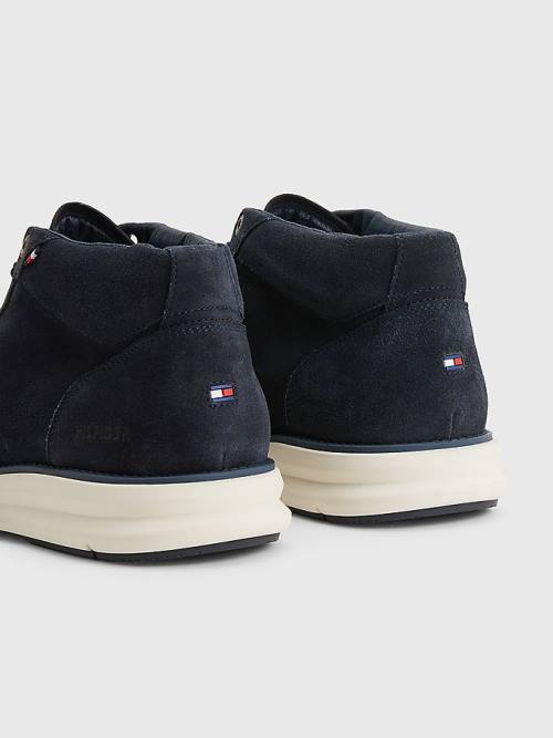 Tommy Hilfiger Premium Hybrid Suede Chukka Moški Casual Čevlji Modra | TH245KGB