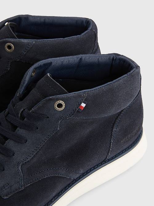 Tommy Hilfiger Premium Hybrid Suede Chukka Moški Casual Čevlji Modra | TH245KGB