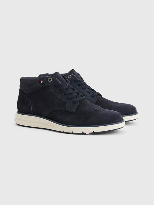 Tommy Hilfiger Premium Hybrid Suede Chukka Moški Casual Čevlji Modra | TH245KGB