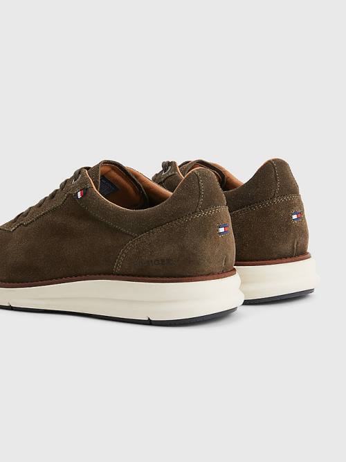 Tommy Hilfiger Premium Hybrid Suede Moški Casual Čevlji Rjav | TH835AKG