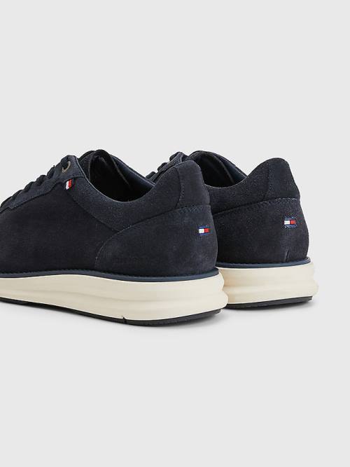 Tommy Hilfiger Premium Hybrid Suede Moški Casual Čevlji Modra | TH905CDX