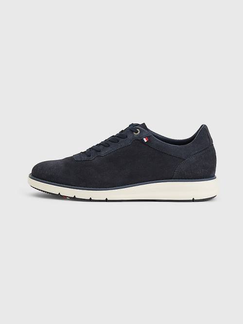 Tommy Hilfiger Premium Hybrid Suede Moški Casual Čevlji Modra | TH905CDX