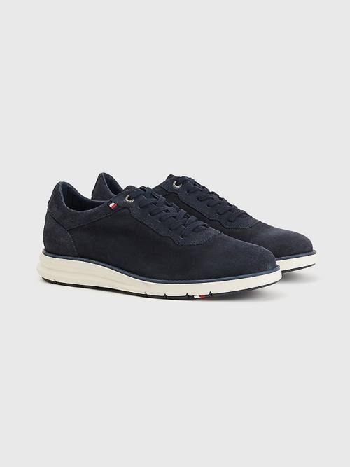 Tommy Hilfiger Premium Hybrid Suede Moški Casual Čevlji Modra | TH905CDX