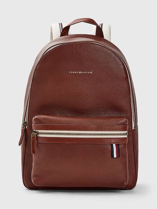 Tommy Hilfiger Premium Leather Backpack Moški Torbice Rjav | TH612VKA