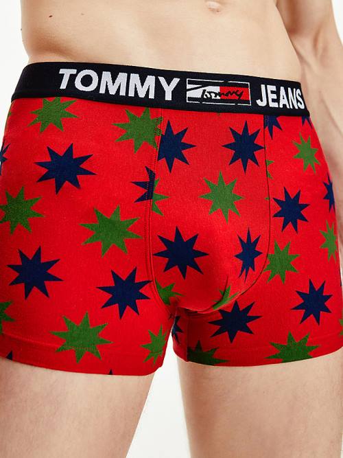 Tommy Hilfiger Print Cotton Trunks Moški Spodnje Perilo Bež | TH625IAM