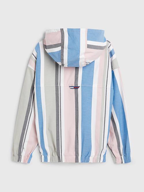 Tommy Hilfiger Pull-On Hooded Stripe Fantje Srajce Bela | TH381XOR