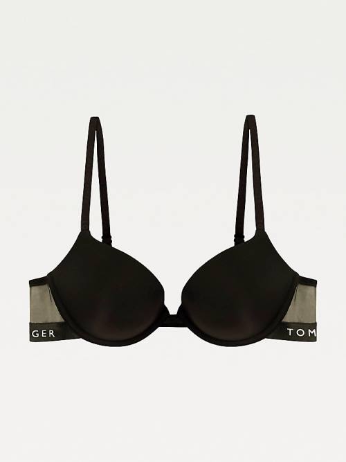 Tommy Hilfiger Push-Up Regular Fit Bra Ženske Spodnje Perilo Črna | TH405EIT