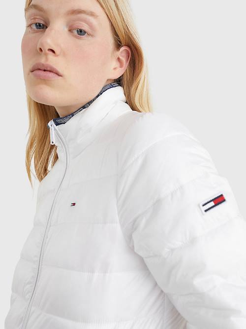 Tommy Hilfiger Quilted Zip-Thru Ženske Jakne Bela | TH328SRQ