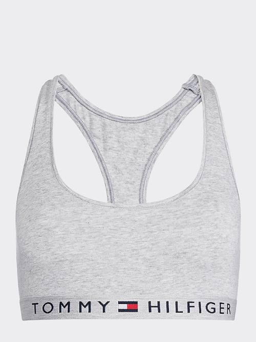 Tommy Hilfiger Racerback Scoop Neck Bralette Ženske Spodnje Perilo Siva | TH105VEZ