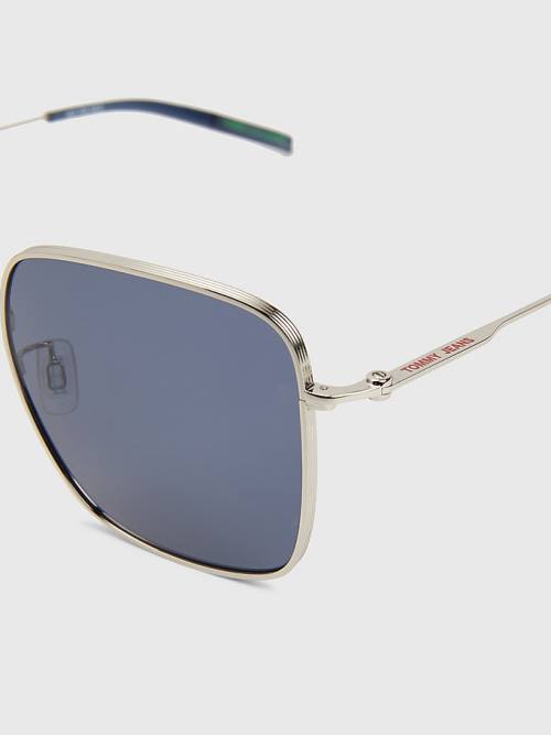 Tommy Hilfiger Rectangular Lens Moški Sončna Očala Siva | TH701TAH