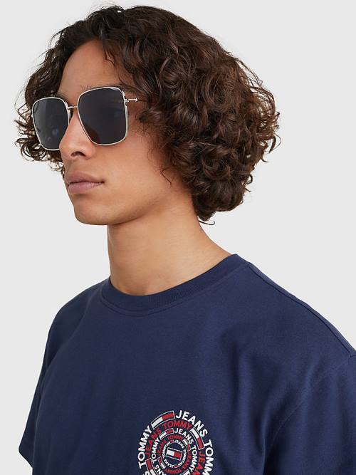 Tommy Hilfiger Rectangular Lens Moški Sončna Očala Siva | TH701TAH