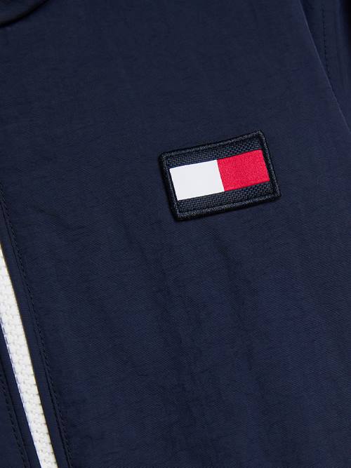 Tommy Hilfiger Recycled Colour-Blocked Padded Dekleta Jakne Modra | TH014RYG