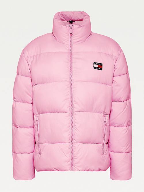 Tommy Hilfiger Recycled Nylon Puffer Ženske Jakne Roza | TH056PRO