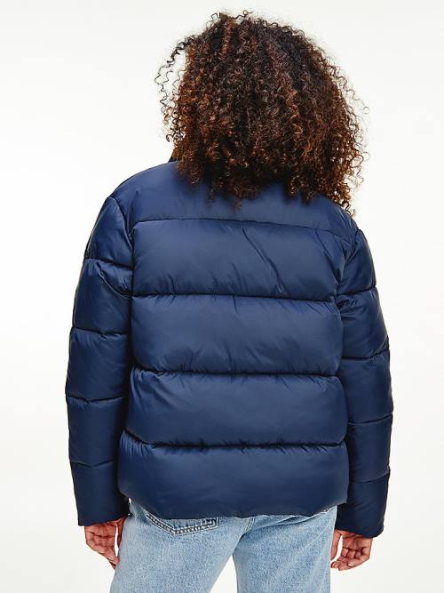 Tommy Hilfiger Recycled Nylon Puffer Ženske Jakne Modra | TH124EXD