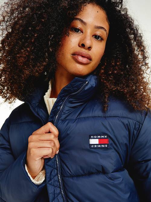 Tommy Hilfiger Recycled Nylon Puffer Ženske Jakne Modra | TH124EXD