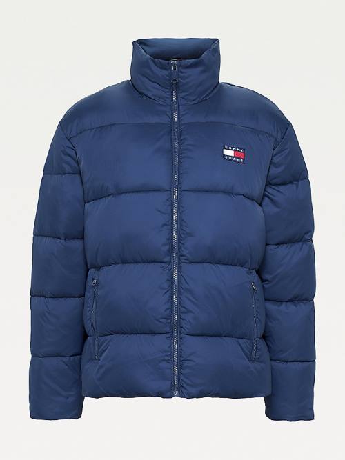 Tommy Hilfiger Recycled Nylon Puffer Ženske Jakne Modra | TH124EXD