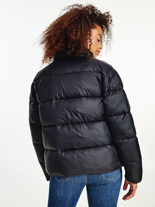 Tommy Hilfiger Recycled Nylon Puffer Ženske Jakne Črna | TH380MZQ