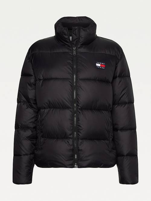 Tommy Hilfiger Recycled Nylon Puffer Ženske Jakne Črna | TH380MZQ