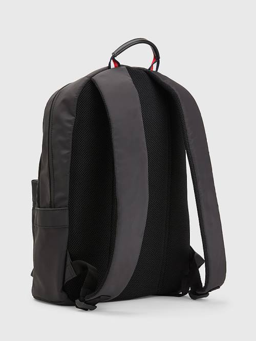 Tommy Hilfiger Recycled Polyester Signature Logo Backpack Moški Torbice Črna | TH648CXB