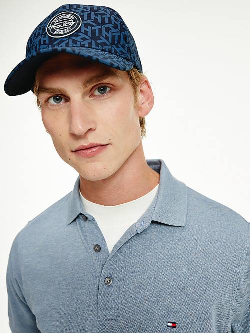 Tommy Hilfiger Recycled Signature Logo Cap Moški Kapa Modra | TH074JQN