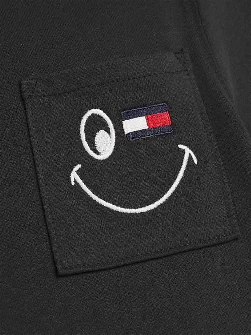 Tommy Hilfiger Recycled Smiley Fantje Majice Črna | TH536LVJ