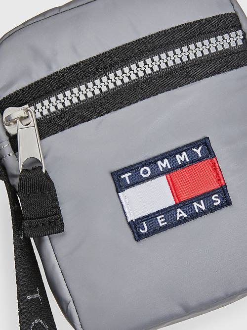 Tommy Hilfiger Reflective Tommy Badge Reporter Moški Torbice Siva | TH245JAB