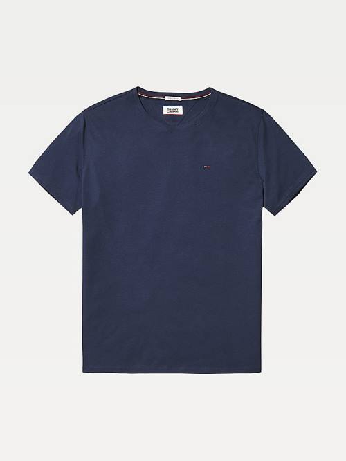 Tommy Hilfiger Regular Fit Crew Moški Majice Modra | TH086UYZ