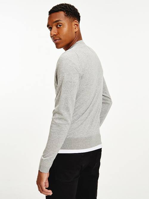 Tommy Hilfiger Regular Fit Crew Neck Jumper Moški Puloverji Siva | TH874ODR