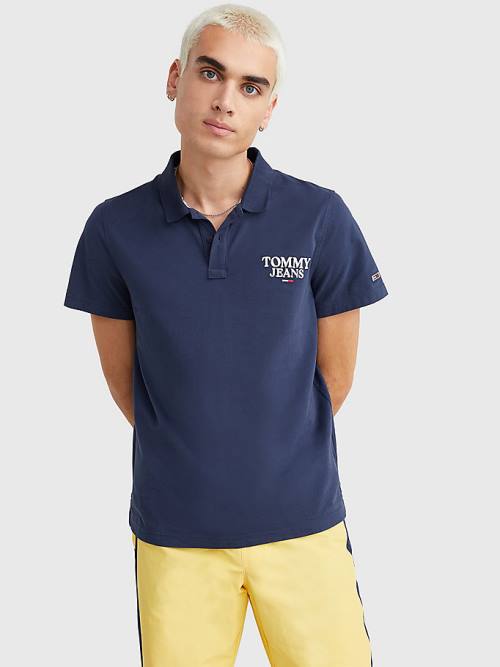 Tommy Hilfiger Regular Fit Jersey Moški Polo Majica Modra | TH105RJC