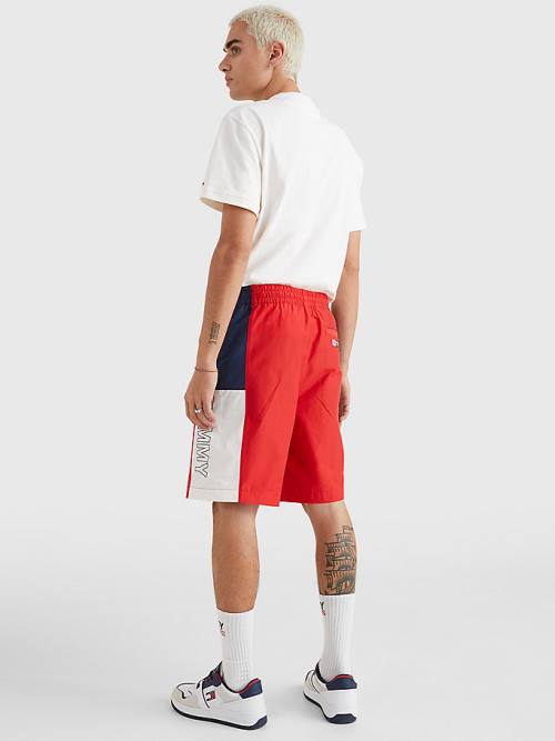 Tommy Hilfiger Relaxed Fit Basketball Moški Kratke Hlače Rdeča | TH415QZU