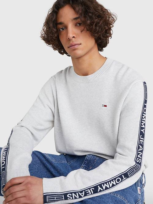 Tommy Hilfiger Relaxed Organic Cotton Jumper Moški Puloverji Siva | TH385TKF