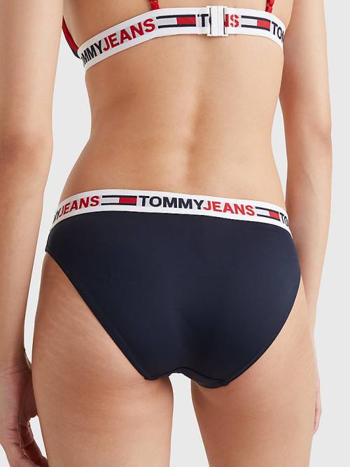 Tommy Hilfiger Repeat Logo Classic Bikini Bottoms Ženske Kopalke Modra | TH097BWR