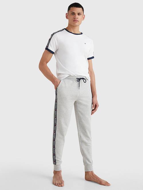 Tommy Hilfiger Repeat Logo Tape Joggers Moški Pižama Siva | TH891PXC