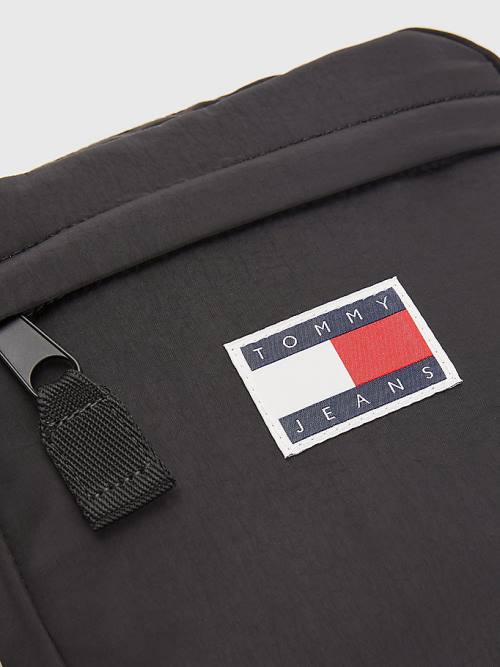 Tommy Hilfiger Repeat Logo Tape Reporter Moški Torbice Črna | TH179EQB