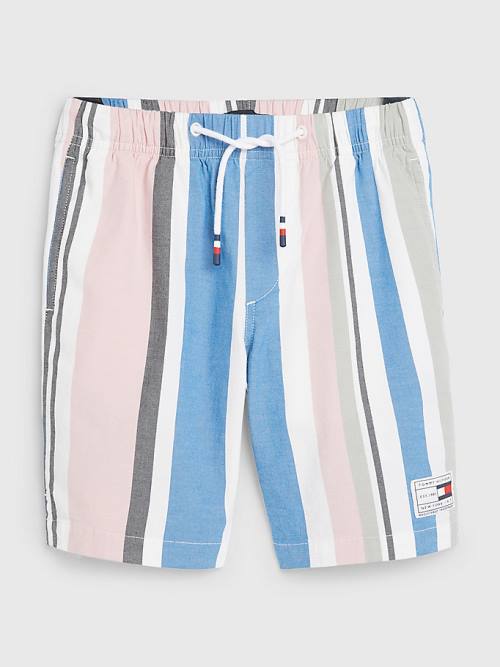 Tommy Hilfiger Retro Stripe Pull-On Shorts Fantje Hlače Bela | TH803WYO