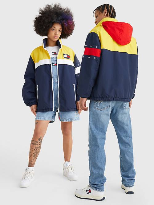 Tommy Hilfiger Reversible Chicago Windbreaker Moški Jakne Modra | TH794OGL