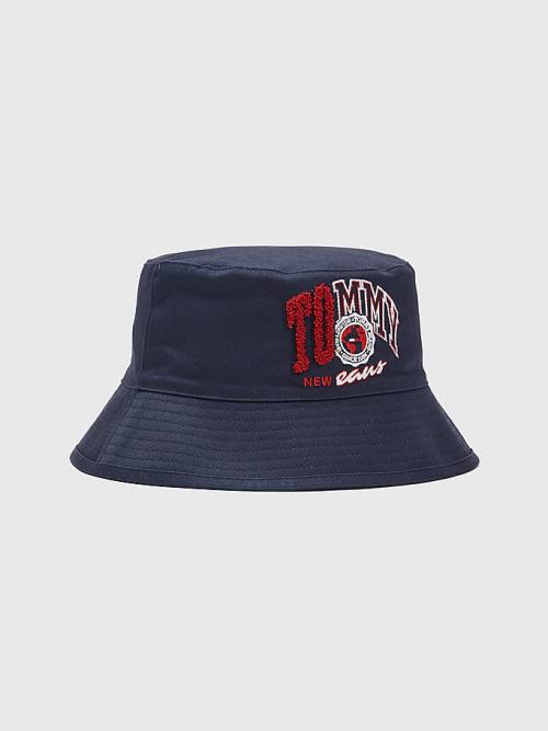 Tommy Hilfiger Reversible Logo Bucket Moški Kapa Modra | TH682AHG