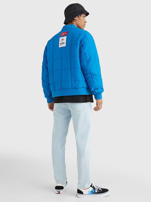 Tommy Hilfiger Reversible Quilted Recycled Polyester Bomber Moški Jakne Črna | TH719BJZ