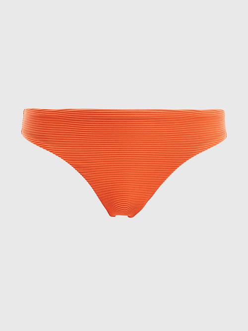 Tommy Hilfiger Ribbed Classic Bikini Bottoms Ženske Kopalke Rdeča | TH014SVY