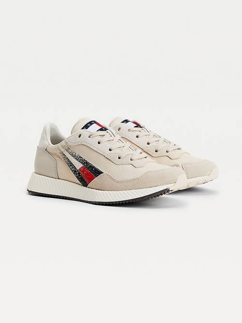 Tommy Hilfiger Ripstop Flag Cleat Ženske Superge Bež | TH469UYE