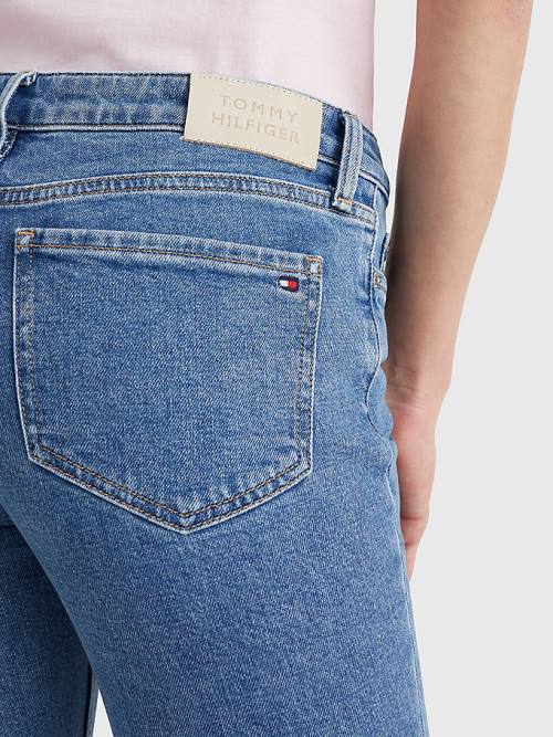 Tommy Hilfiger Rome Mid Rise Straight Faded Ženske Kavbojke Denim | TH408OEW