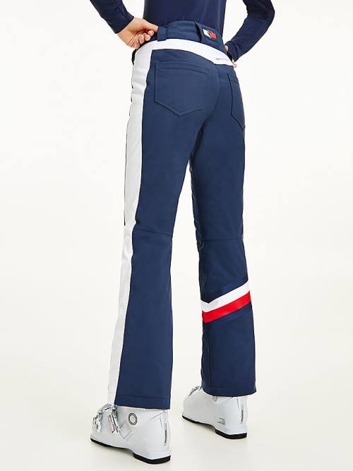 Tommy Hilfiger Rossignol Colour-Blocked Ski Ženske Hlače Modra | TH910HDC