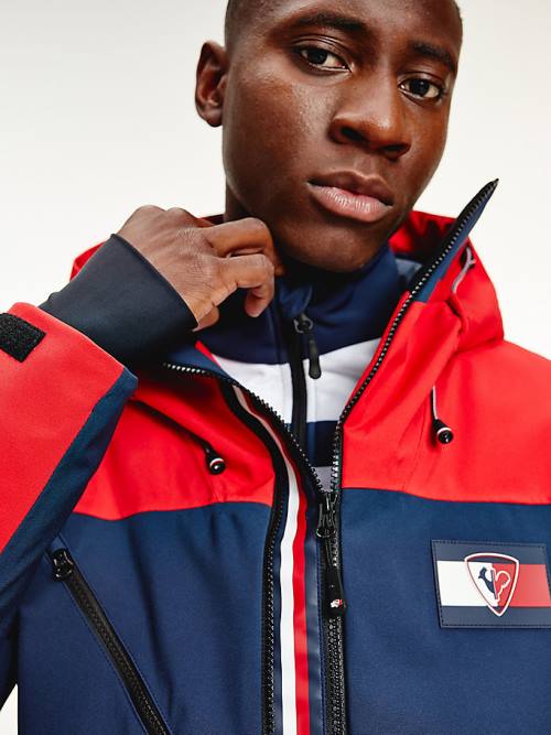 Tommy Hilfiger Rossignol Colour-Blocked Ski Moški Jakne Rdeča | TH958NVK