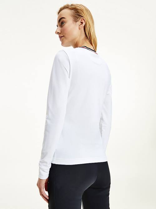 Tommy Hilfiger Rossignol Contrast Collar Base Layer Ženske Majice Bela | TH319WVT