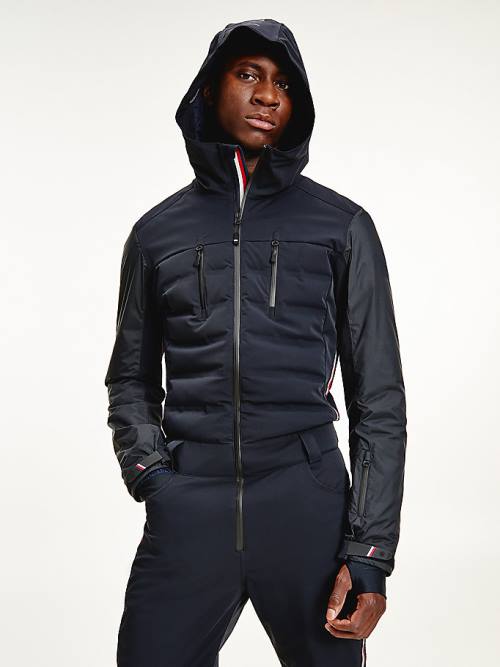 Tommy Hilfiger Rossignol Hooded Padded Ski Moški Obleke Črna | TH583PGK