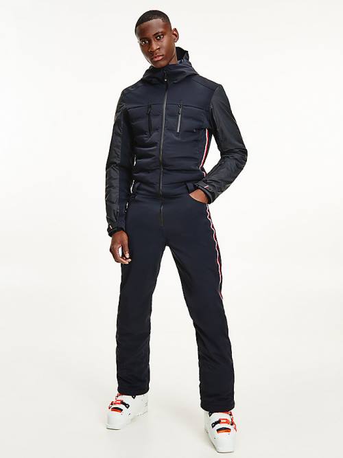 Tommy Hilfiger Rossignol Hooded Padded Ski Moški Obleke Črna | TH583PGK