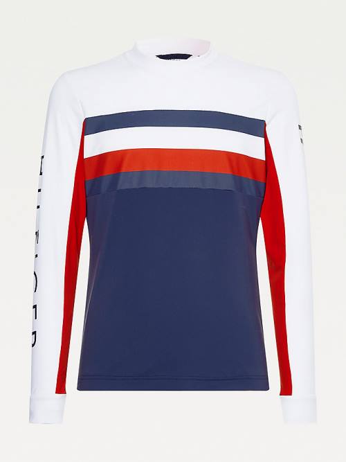 Tommy Hilfiger Rossignol Long Sleeve Base Layer Moški Majice Bela | TH645RVL