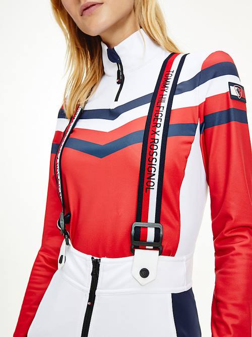 Tommy Hilfiger Rossignol Ski Dungarees Ženske Obleke Bela | TH260SYQ