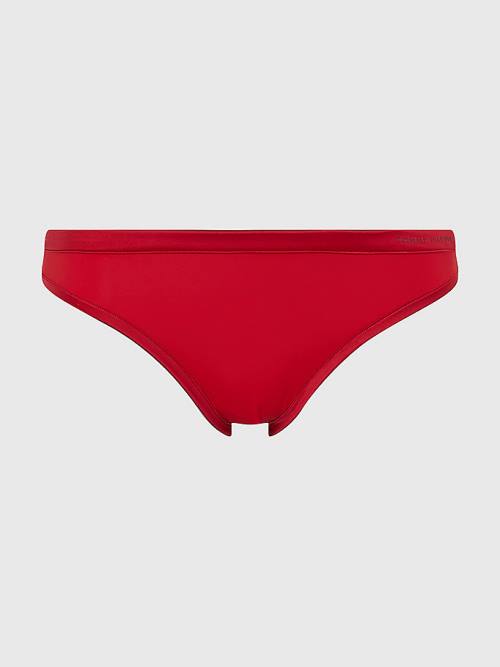 Tommy Hilfiger Satin Trim Bikini Briefs Ženske Spodnje Perilo Rdeča | TH765WIJ