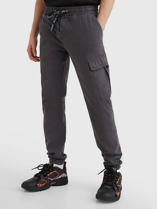 Tommy Hilfiger Scanton Cargo Pocket Joggers Moški Hlače Siva | TH093LZJ